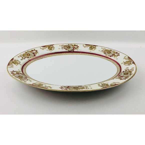 Meito China Hand Painted Oval Serving Platter Tray Vintage Japan Fine Porcelain - Picture 10 of 11